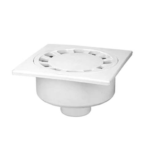LUXPAR 50 mm PLASTİK YER SÜZGECİ ALTTAN ÇIKIŞLI 10x10 161602